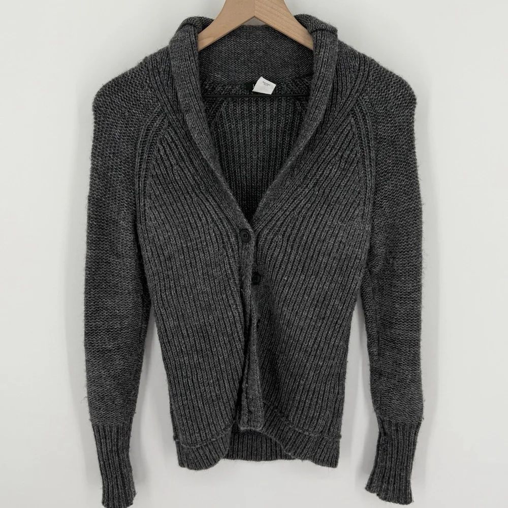 J Crew Textured Boyfriend Wool Mohair Blend Cardigan Women’s Size Small